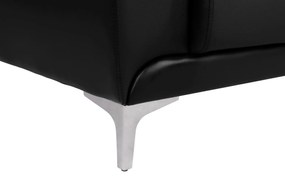 Καναπές Διθέσιος KΕΝΖΙΕ με PU Μαύρο 142x81x81 εκ. 142x81x81 εκ.
