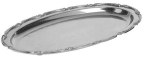 Διακοσμητική Πιατέλα 3-70-803-0090 38x24x4cm Silver Inart Μέταλλο