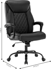 Καρέκλα γραφείου διευθυντή Victory pakoworld pu μαύρο