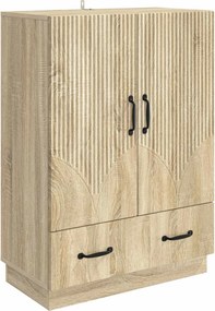vidaXL Πλαϊνό γραφείο με συρτάρι Sonoma Δρυς 66 x 34,5 x 92 εκ.