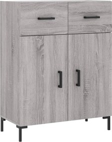 vidaXL Ντουλάπι Γκρι Sonoma 69,5 x 34 x 180 εκ. Επεξεργασμένο Ξύλο