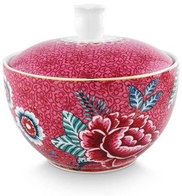 ΔΟΧΕΙΟ ΖΑΧΑΡΗΣ 300ml PIP STUDIO - FLOWER FESTIVAL DARK PINK