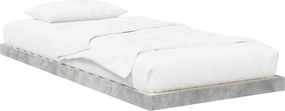 vidaXL Κρεβάτι δαπέδου Σκυρόδεμα Γκρι 80 x 200 cm Επεξεργασμένο Ξύλο