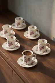 Stewehome Σετ πορσελάνινων φλιτζανιών καφέ για 6 άτομα Πολύχρωμο