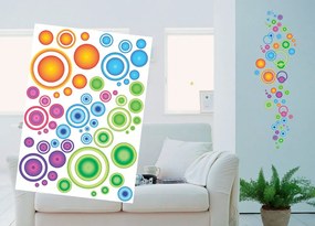Διακοσμητικά αυτοκόλλητα τοίχου χρωματιστοί κύκλοι - 50x70