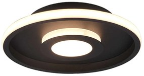 Φωτιστικό Οροφής - Πλαφονιέρα Ascari 680810332 28W Led Φ30cm 6,8cm Black Mat Trio Lighting Metal