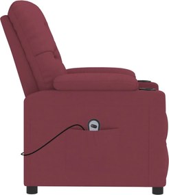 vidaXL Πολυθρόνα Ανακλινόμενη Ηλεκτρική Μπορντό Υφασμάτινη
