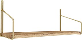 Ράφι Τοίχου Χρυσό / Καφέ DEKORATIF 45x16x16