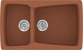 Kitchen Sink Sanitec Classic 320 Inset 79x50 cm Granite Terracotta