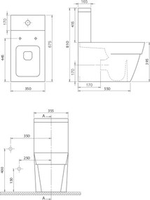 Cerastyle Mona 00800 BTW - Λεκάνη με καζανάκι
