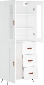 vidaXL Ντουλάπι Λευκό 69,5x34x180 εκ. από Επεξεργασμένο Ξύλο