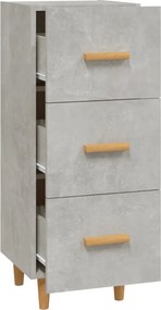 vidaXL Ντουλάπι Γκρι Σκυροδέματος 34,5x34x90 εκ. Επεξεργασμένο Ξύλο