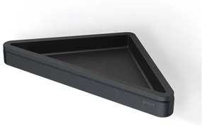 Geesa Frame 8803-400 Black Matt Γωνιακή Εταζέρα με Σχισμή Αποστράγγισης 23x17x2,5 cm
