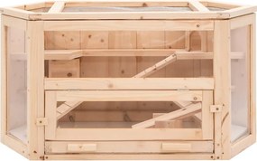 vidaXL Κλουβί Χάμστερ 80 x 40 x 43 εκ. από Μασίφ Ξύλο Ελάτης
