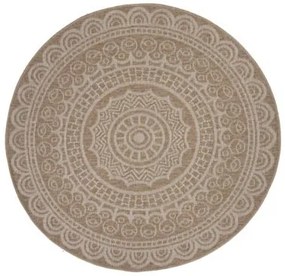 Ψάθινο Χαλί Avanos  8893 White Στρόγγυλο Round 200 x 200