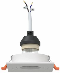 vidaXL Κρυφά σποτ 12 τμχ Τετράγωνα GU10 Λευκά 91x91 χιλ.