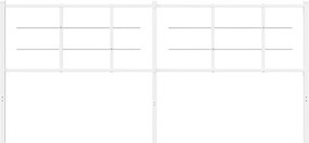 vidaXL Ανταλλακτικό κεφαλάρι Λευκό 193 εκ. Μεταλλικό