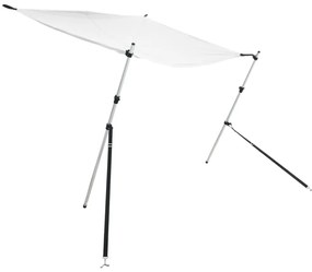 vidaXL Επέκταση Σκιάστρου Σχήμα Τ Λευκή 170x208x(115-183) εκ.