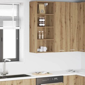 vidaXL Κρεμαστό ντουλάπι με ράφι Riga Artisan Oak 40 x 29,5 x 100 εκ.