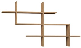 Ραφιέρα τοίχου Halic Megapap χρώμα sapphire oak 150x22x82εκ.