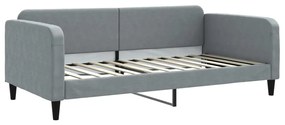 vidaXL Καναπές Κρεβάτι με Στρώμα Ανοιχτό Γκρι 100 x 200 εκ. Υφασμάτινο
