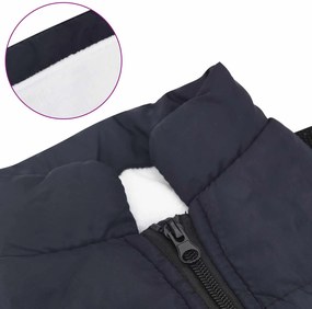 vidaXL Μπουφάν Σκύλου Σκούρο μπλε L40 Φλις και Πολυεστέρας