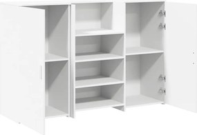vidaXL Γραφείο υποδοχής Λευκό 155x50x103,5 εκ. Επεξεργασμένο Ξύλο