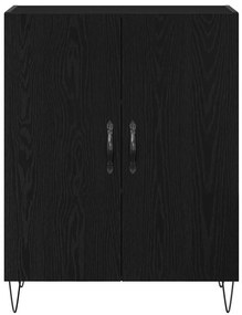 vidaXL Highboard 2 pcs Μαύρη δρυς 70 x 34 x 180 εκ. Επεξεργασμένο ξύλο