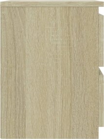 vidaXL Κομοδίνα 2 τεμ. Sonoma Δρυς 30 x 30 x 40 εκ. από Επεξ. Ξύλο