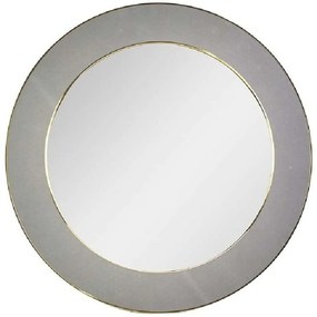 Καθρέπτης Τοίχου Βελούδινος ECO608 60x1,6x60cm Grey-Gold Espiel Γυαλί,Βελούδο