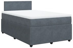 ΚΡΕΒΑΤΙ BOXSPRING ΜΕ ΣΤΡΩΜΑ ΣΚΟΥΡΟ ΓΚΡΙ 120X200 ΕΚ. ΒΕΛΟΥΔΙΝΟ 3290005