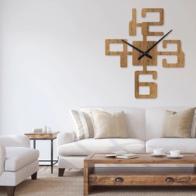 Ρολόι τοίχου  εσωτερικού χώρου ξύλινο clock6 - Clock6-Καστανιά, 1mx1m
