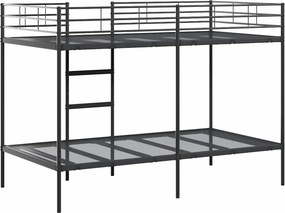 vidaXL Κουκέτα χωρίς στρώμα Μαύρο 100x200 cm Ατσάλι