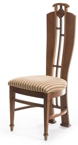 Καρέκλα ύφασμα ριγέ Art Deco - Ξύλο - 731-1008