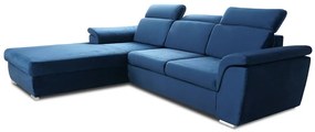 Γωνιακός καναπές Κρεβάτι MILANOS Mini, με αποθηκευτικό χώρο, μπλέ 270x103x212cm-Αριστερή γωνία-BOG1434