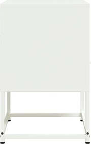 vidaXL Κομοδίνο Λευκό 36x39x60,5 εκ. από Χάλυβα