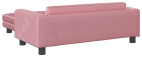 vidaXL Κρεβάτι Σκύλου με Προέκταση Ροζ 100x50x30 εκ. Βελούδο