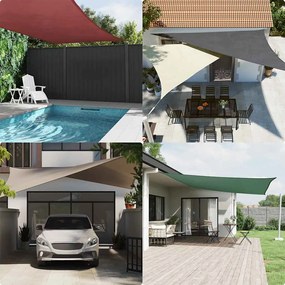 vidaXL Σκίαστρο Πανιού Κόκκινο 7x5x5 μ. 100% Πολυεστέρας Oxford
