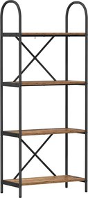 vidaXL Ράφι Βιβλίων 4 επιπέδων 60 x 30 x 146 εκ Επεξεργασμένο ξύλο