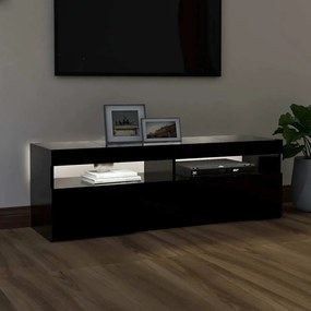 vidaXL Έπιπλο Τηλεόρασης με LED Μαύρο 120x35x40 εκ.