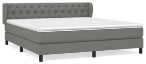 ΚΡΕΒΑΤΙ BOXSPRING ΜΕ ΣΤΡΩΜΑ ΣΚΟΥΡΟ ΓΚΡΙ 160X200 ΕΚ ΥΦΑΣΜΑΤΙΝΟ 3126494