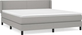 vidaXL Κρεβάτι Boxspring με Στρώμα Αν. Πράσινο 160x200εκ Υφασμάτινο