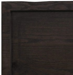 vidaXL Ράφι Τοίχου Σκούρο Καφέ 140x60x(2-4) εκ. Επεξ. Μασίφ Ξύλο Δρυός