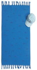 Πετσέτα Θαλάσσης Παιδική  Ocean Fish Blue Nef-Nef Θαλάσσης 100% Cotton