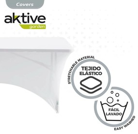Προστατευτική Θήκη Aktive Λευκό 183 x 76 x 76 cm Τραπέζι Aξεσουάρ Oχημάτων Δρόμο (x6)