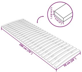 Τελάρο Κρεβατιού με 24 Σανίδες 70 x 200 εκ. 340075