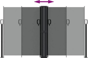 vidaXL Σκίαστρο Πλαϊνό Συρόμενο Ανθρακί 140 x 600 εκ.