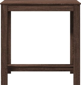 vidaXL Τραπέζι Μπαρ Καφέ Δρυς 102x50x103,5εκ. Επεξεργ. Ξύλο
