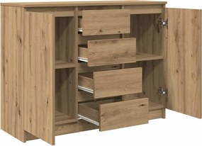 vidaXL Συρταριέρα με Συρτάρια Τεχνίτης Δρυς 100,5x35x76 εκ. Επεξ. Ξύλο