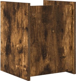 vidaXL Ράφι Περιοδικών με ράφι Καπνιστό Δρύς 35 x 35 x 45 εκ